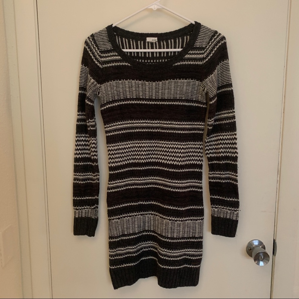Gray Striped Sweater Dress. Women’s Size XS